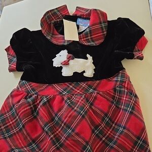 Plaid Red and Black Kids Formal Dress